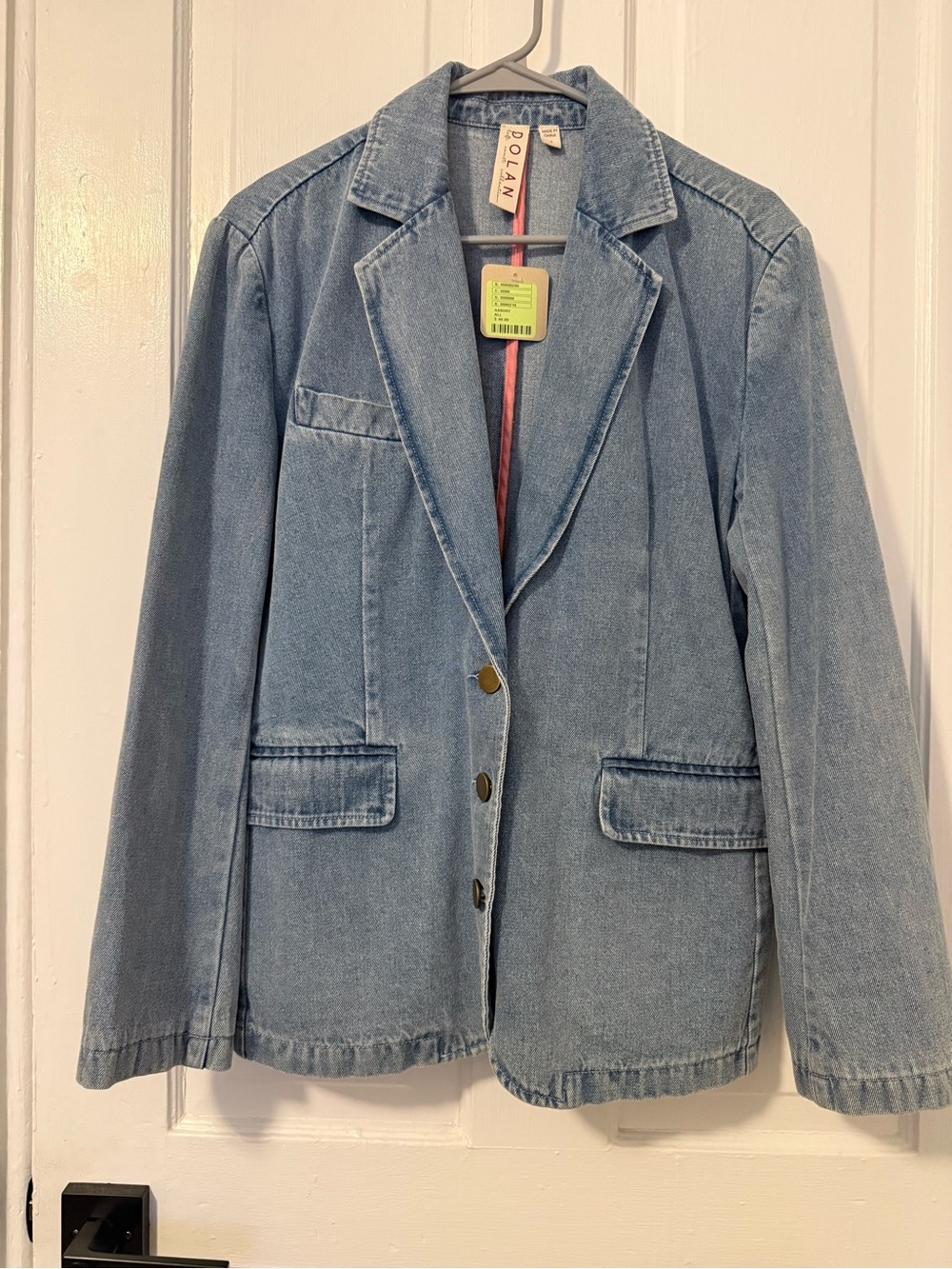 Anthropologie Blue Denim Blazer